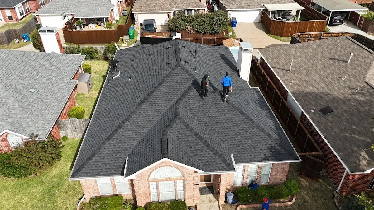 Slate & Tile Roof Repair work in progress on a Burlingame property